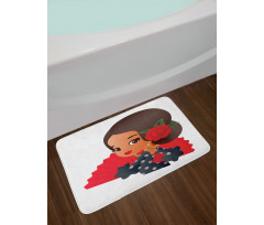 Chibi Flamenco Costume Bath Mat