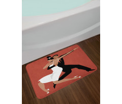 Latin Couple Dancing Bath Mat