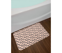 Soft Toned Flower Leaf Bath Mat