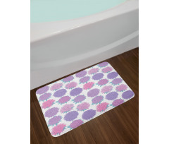 Detailed Flower Pattern Bath Mat