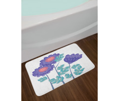 Ornamental Flower Bouquet Bath Mat