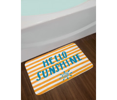 Words Stripes Bath Mat