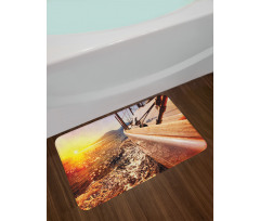 Mountains Lakeside Composition Bath Mat