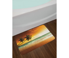 Palm Tree Exotic Beach Bath Mat