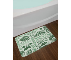 Outdoors Adventure Theme Bath Mat