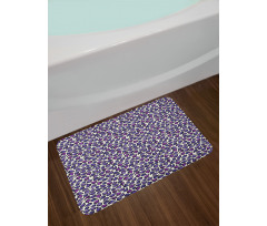 Abstract Figs Purple Tone Bath Mat