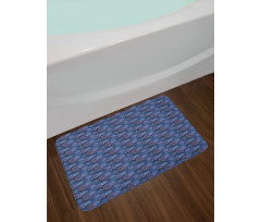 Vintage Silhouette Petal Bath Mat