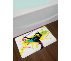 Dancing Girl Pattern Bath Mat