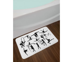 Aerobic Theme Design Bath Mat