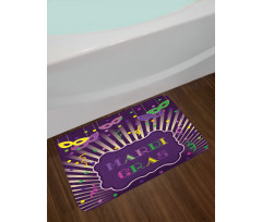 Mardi Gras Cartoon Bath Mat