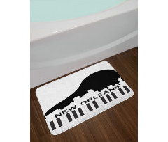 Piano Jazz Music Bath Mat