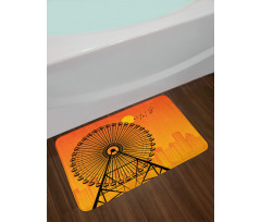 Cityscape Sunset Bath Mat