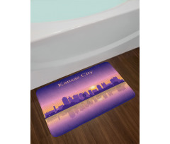 Downtown Cityscape Bath Mat