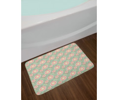 Abstract Lemon Slices Bath Mat