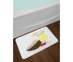 Pina Colada Cocktail Bath Mat