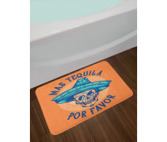 Skull Sombrero Tequila Bath Mat