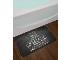 Beer Bottle Lettering Bath Mat