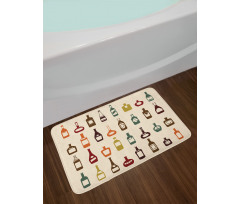 Alcoholic Strong Drinks Bath Mat