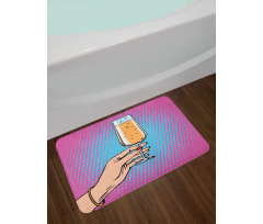 Pop Art Comic Champagne Bath Mat