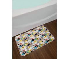 Guitars Notes Bath Mat