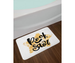 Rock Star Words Bath Mat