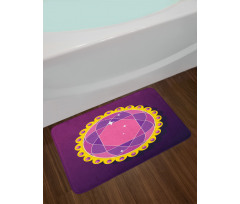 Abstract Round Gem Bath Mat