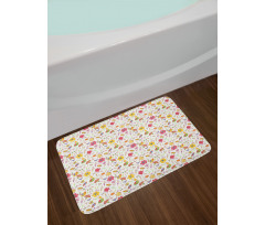 Colorful Carnations Bath Mat