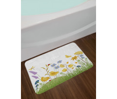 Lively Summer Garden Bath Mat