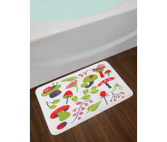 Forest Thistle Lilies Bath Mat