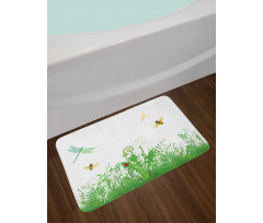 Flourishing Foliage Bees Bath Mat