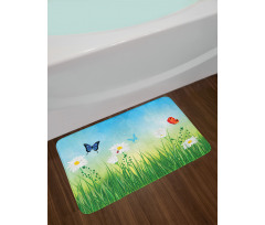 Meadow Daisies Grass Bath Mat