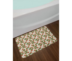 Mexican Fruit Motif Bath Mat