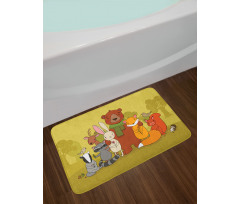 Wild Animals Friends Bath Mat