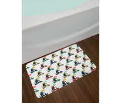 Dog on the Scooter Bath Mat