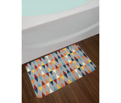 Triangles Diamond Motifs Bath Mat