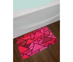 Stained Glass Geometry Bath Mat