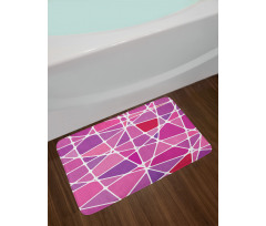 Uneven Color Blocks Bath Mat