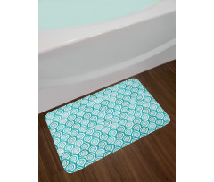 Flat Design Sea Waves Bath Mat