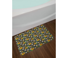 Daisy Buds Sunflower Bath Mat