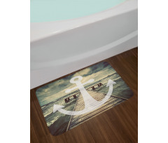 Anchor Ocean Waves Bath Mat