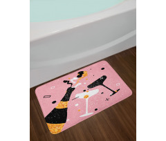 Party Time Cheers Glasses Bath Mat