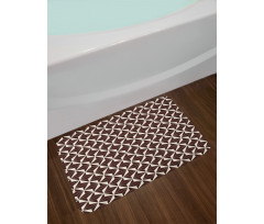 Contrast Color Triangles Bath Mat