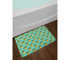 Hipster Fruits Bath Mat