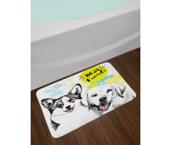 Best Friends Typography Bath Mat