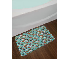Polygonal Art Different Breeds Bath Mat