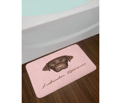 Modern Retriever Portrait Bath Mat