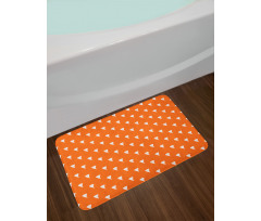 Whirlwind Pattern on Orange Bath Mat