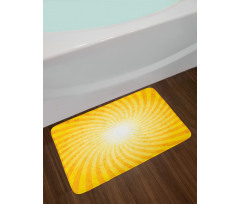 Sunburst Spiral Stripes Bath Mat