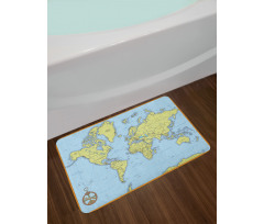 Adventure Detailed Map Bath Mat
