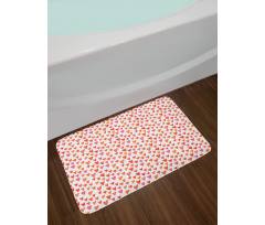 Watercolor Art Style Shapes Bath Mat